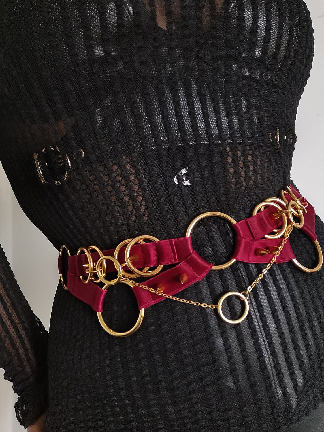 Bordeaux Layered Ring Belt