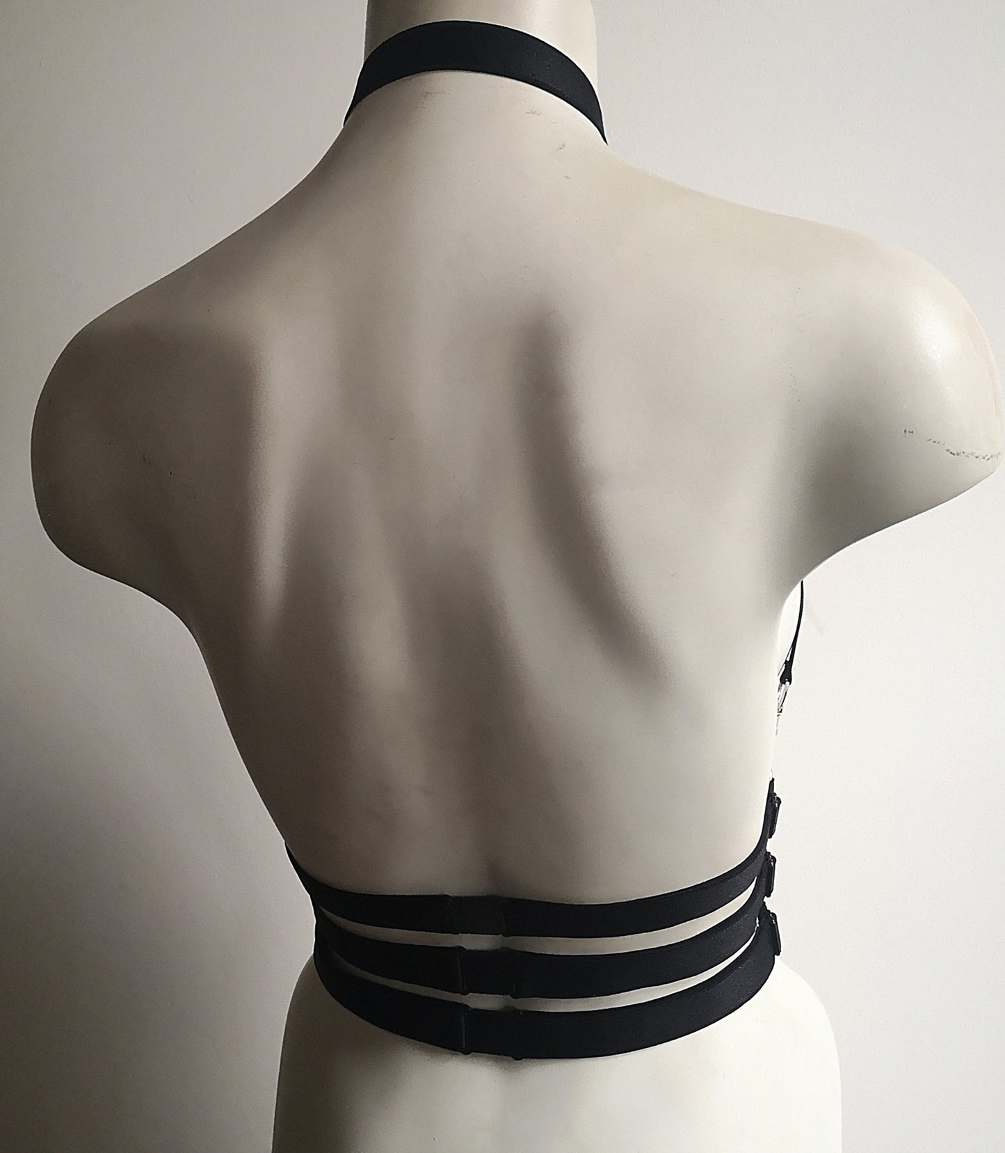 Wide Elastic Cage Harness (Triple)