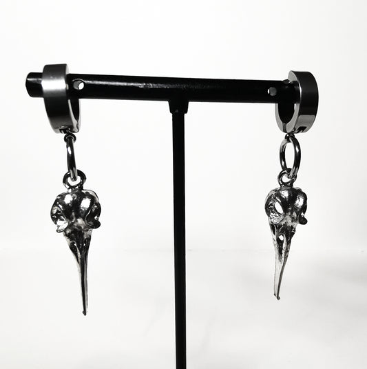 Bird Skull Cuff Earrings (clip-on) (Ready to Ship)