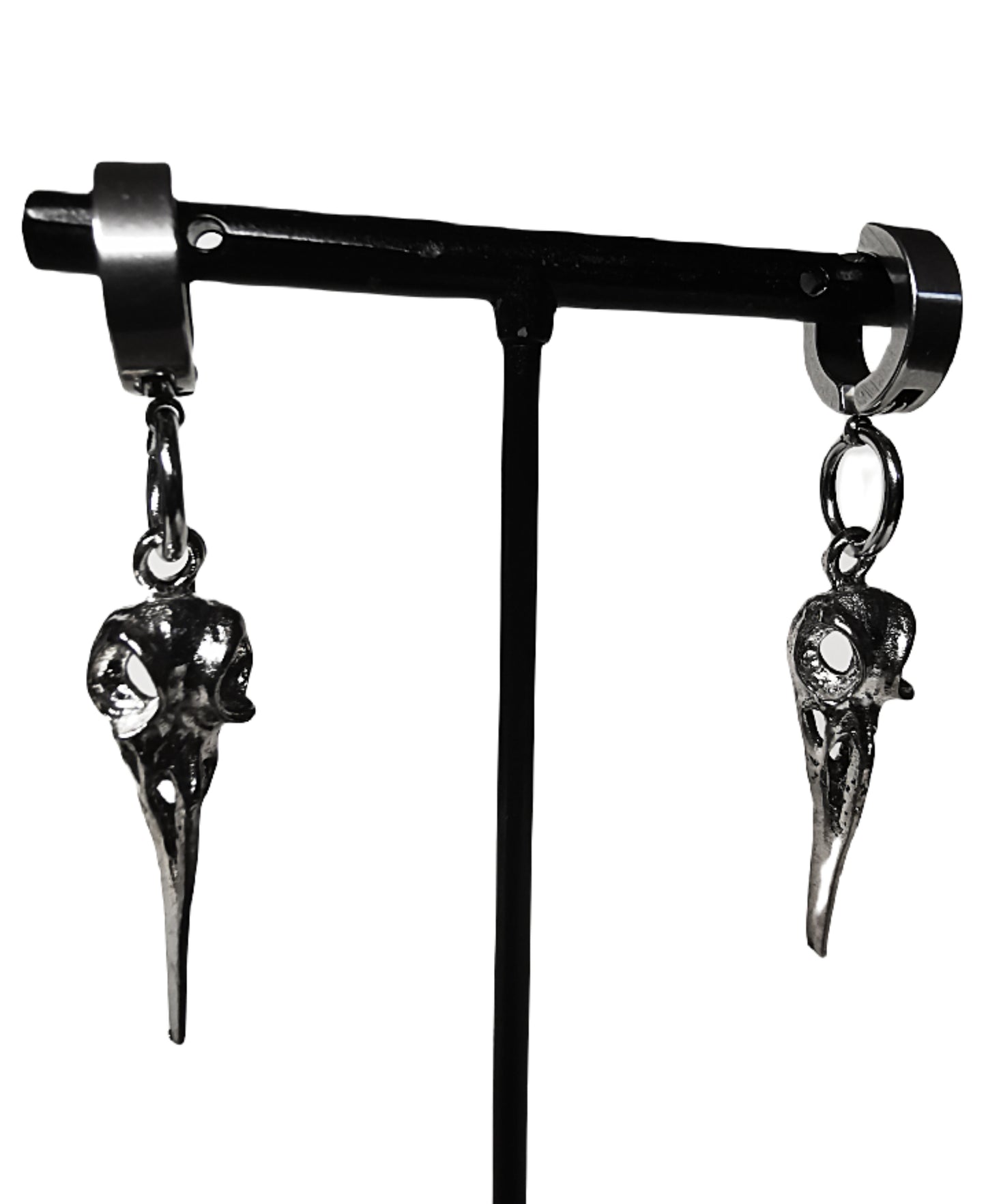 Bird Skull Cuff Earrings (clip-on) (Ready to Ship)