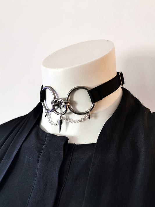 Drape Spike Ring Choker (Ready to Ship)