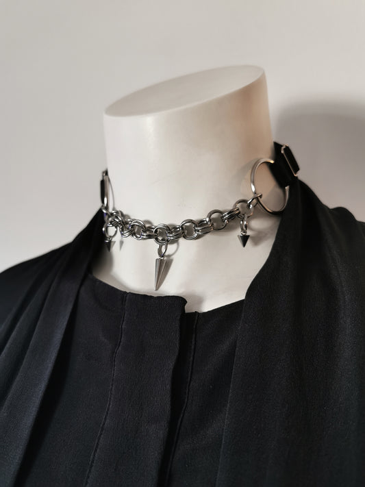 Chainmail Spike Choker (Ready to Ship)