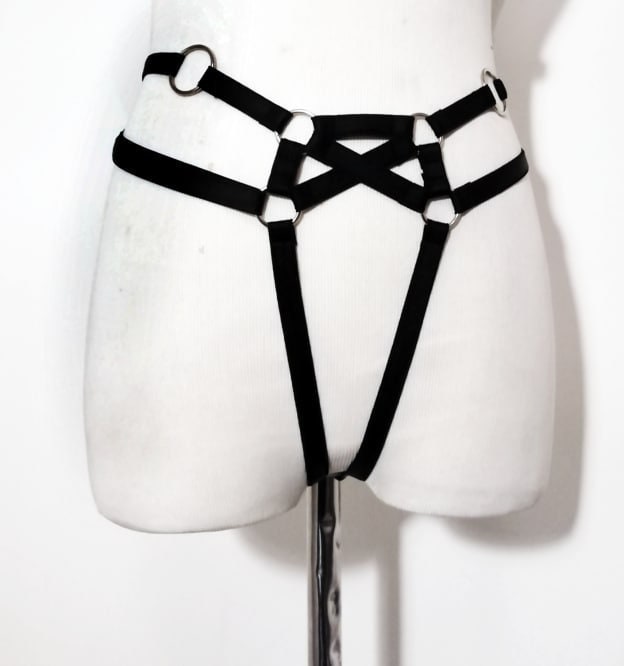 Criss-Cross Adjustable Crotch Harness Panties