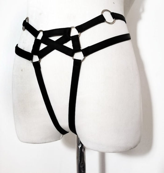 Criss-Cross Adjustable Crotch Harness Panties