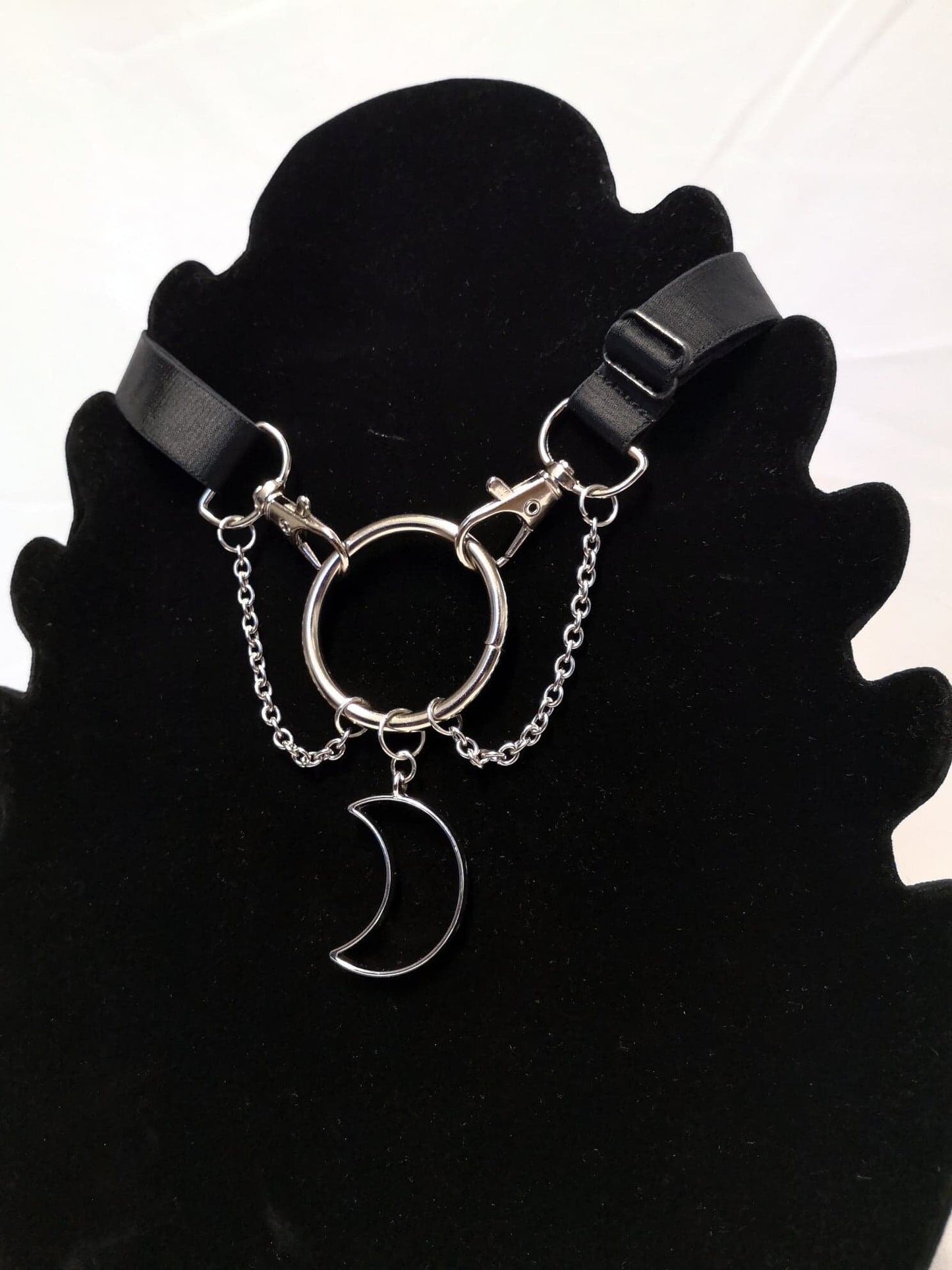 Crescent Moon Adjustable Chain Choker