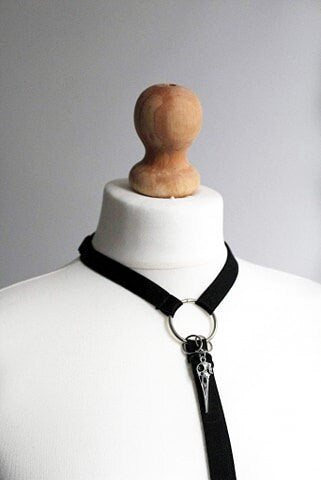 Bird Skull Pendant Clasp Chest Harness