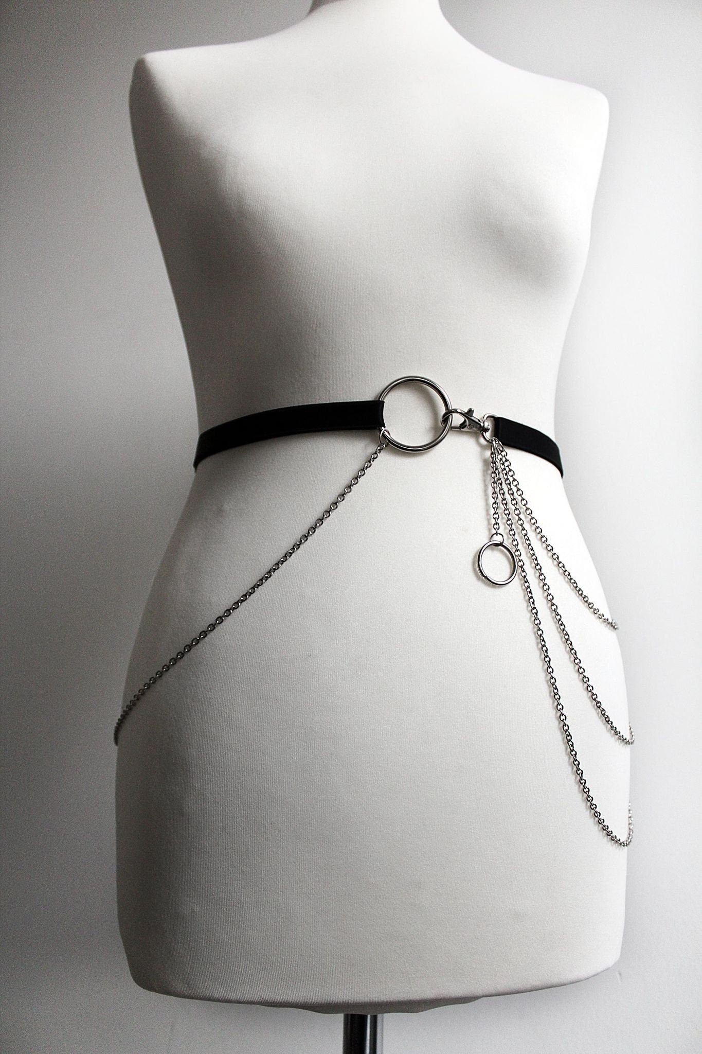 Drape Chain Link Belt (Adjustable) Silver Plated