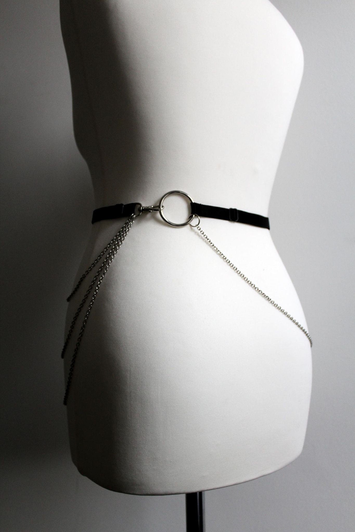 Drape Chain Link Belt (Adjustable) Silver Plated