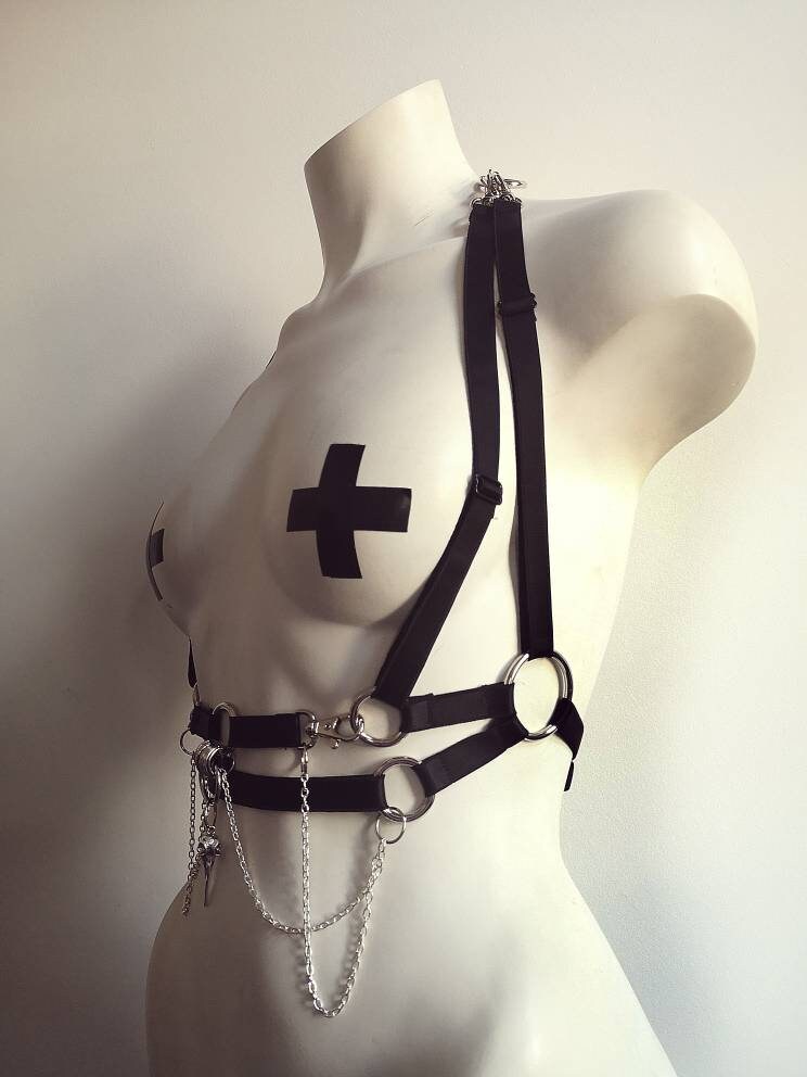 Ritual Drape Chain Chest Harness (Adjustable)