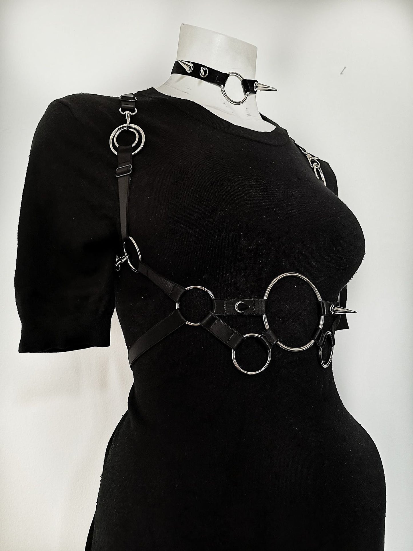 Spiked Geometric Chest Harness